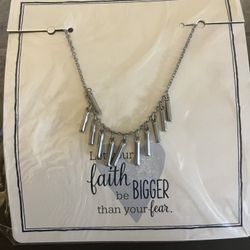 Brand new thirty one fringed fabulous necklace  Silver tone