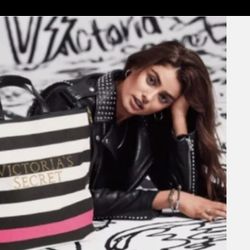 Victoria's Secret Embroidered Tote Bag .