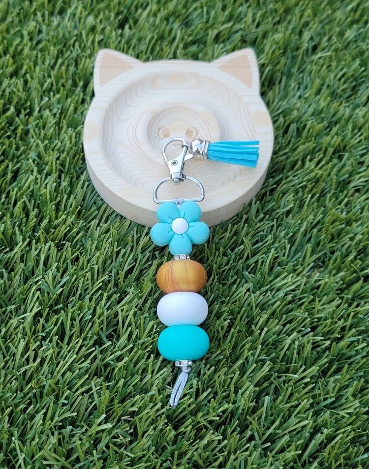 Silicone Beads Keychain 