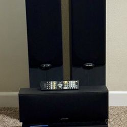 Polk Audio Surround Speaker System + Onkyo Receiver 