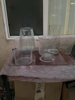 Adorable large, tall Clear Glass Vases $10 each