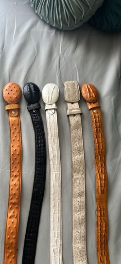 Men's Original Full Quill Ostrich/Avestruz Western Belt