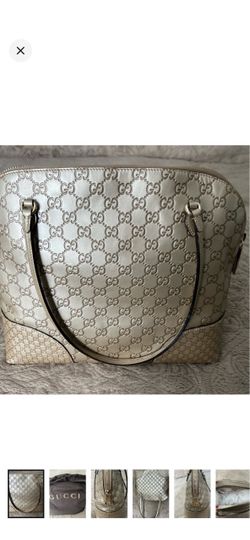 GUCCI Metallic Guccissima Medium Bree Shoulder Bag