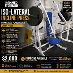 Hammer Strength ISO-Lateral Incline Press - Commercial Plate Loaded Chest Press