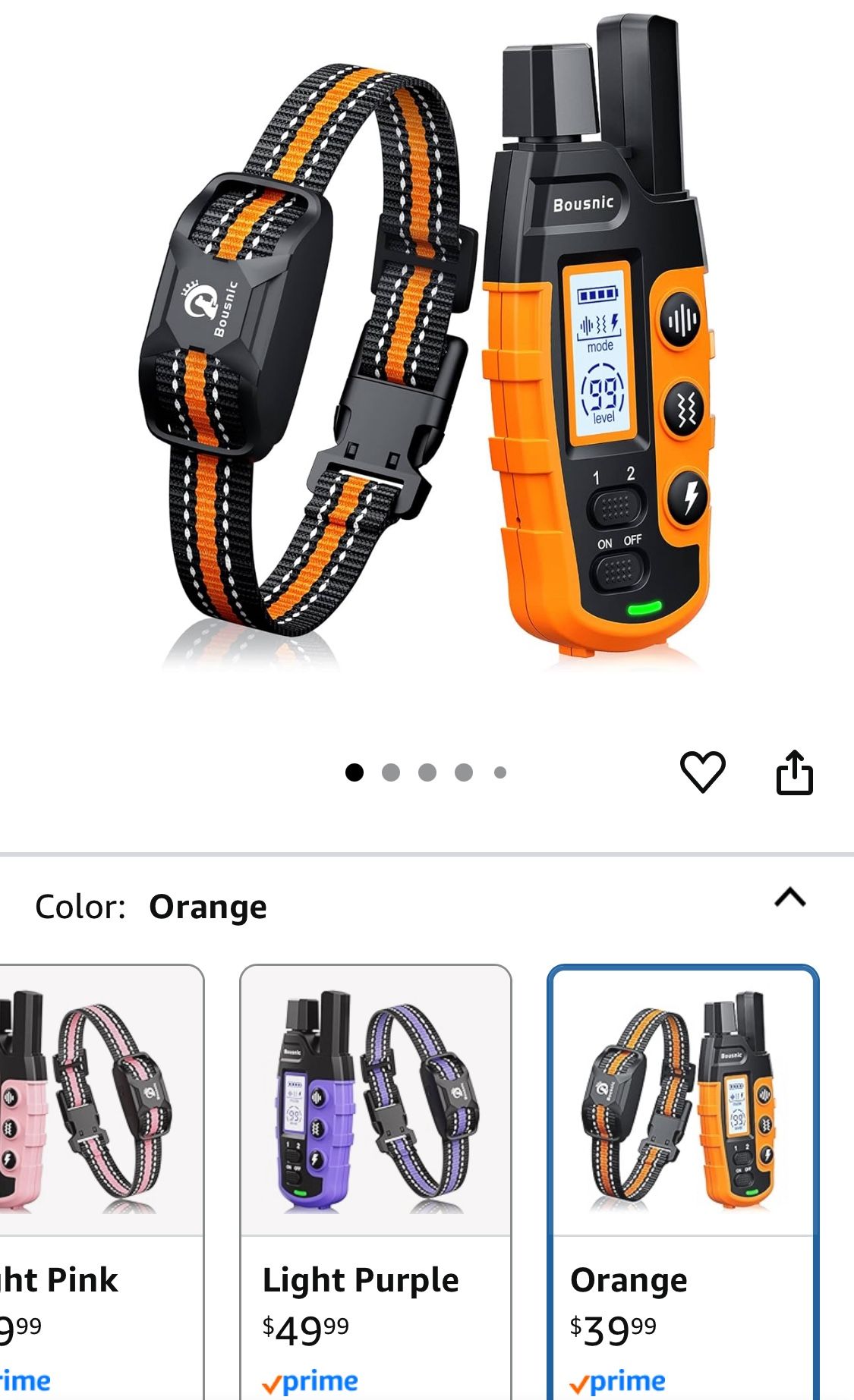 Bousnic Dog Shock Collar New