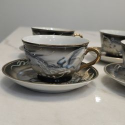Antique Dragonware Lithophane 10 PC Set