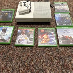 Xbox One S And Remote+ Cords + Games
