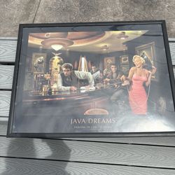 framed art print of "Java Dreams" by artist Chris Consani 