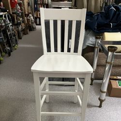 pottery barn white  counter chair