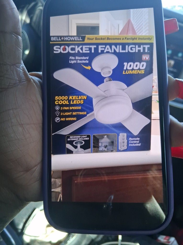 Socket Fan Light Brand New