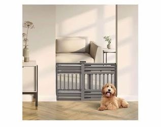 IRIS USA Pet Gate, Gray, 25"-39" Adjustable