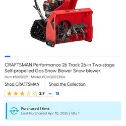 Craftsman Snow Blower