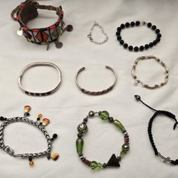 Vtg. Lot Of 9 Brackets Jewelry Variety Rare Find!