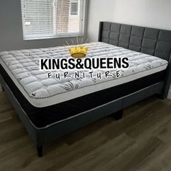 New Queen Bed Frame With Mattress 