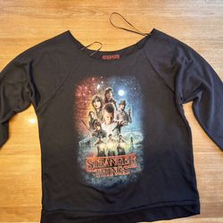 Like New Stranger Things off the shoulder 3/4 sleeve top size medium