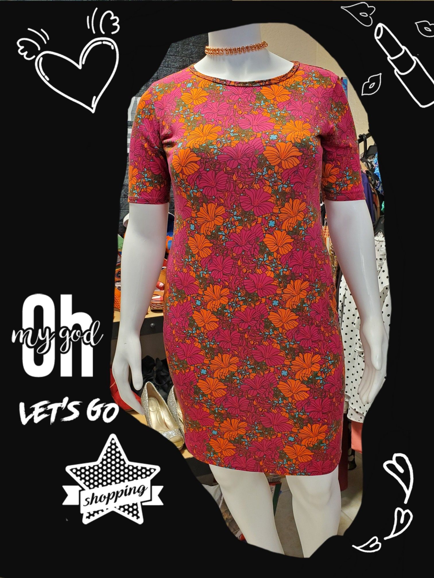 LulaRoe plus size dress.