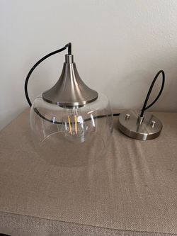 New Globe Pendant Light with Brushed Nickel Fixture
