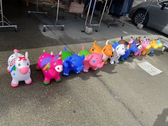 Kids Riding Bouncing Animals $12 Each With Music And Lights 