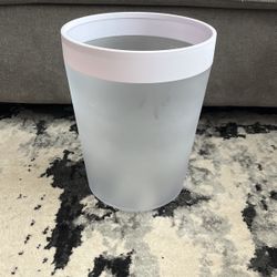 translucent trash bin