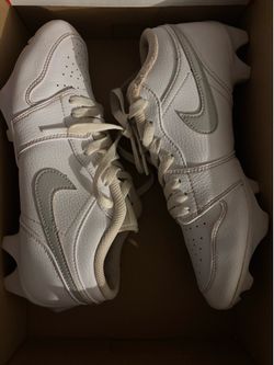 White and grey Jordan Cleats