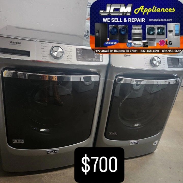 MAYTAG STEAM WASHER AND ELECTRIC DRYER