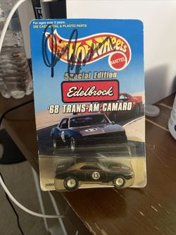 ミニカー Hot Wheels '68 TRANS-AM CAMARO Hot Wheels Edelbrock 68 TRANS-AM CAMARO🌸gold/black;real