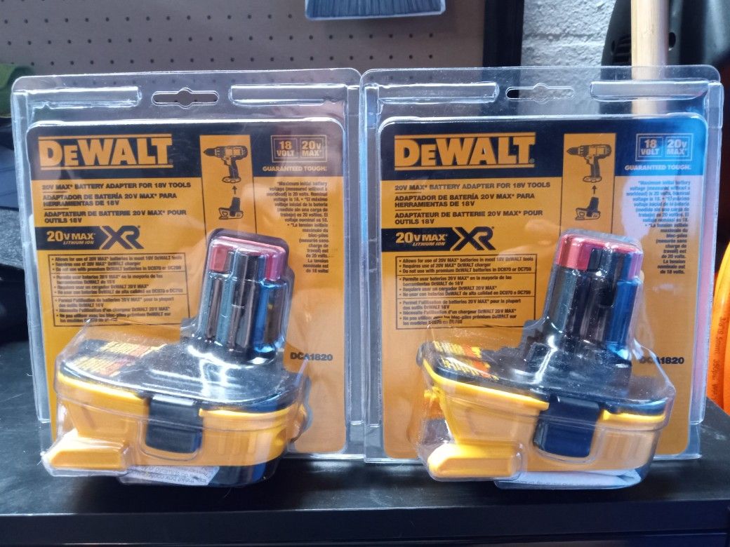 New dewalt 18 volt to 20volt adapter for sale in spring hill fl offerup