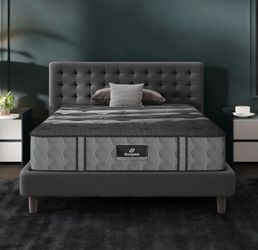 Twin Size Mattress, 8 Inch Luxury Hybrid Twin Mattress in a Box, Cooling Gel Memory Foam Mattresses with Pocket Springs for Pressure Relief, Medium Fi