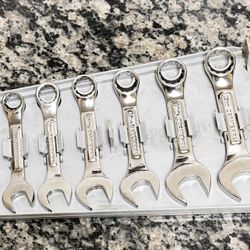 Craftsman 7 Piece 12 Pt Metric Combination Stubby Wrench Set USA