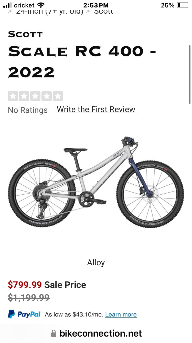 Scott Scale RC 400 Youth Mountain Bike