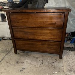 Three Drawer Wood Dresser, 36 “H X 40 “W 19 “D