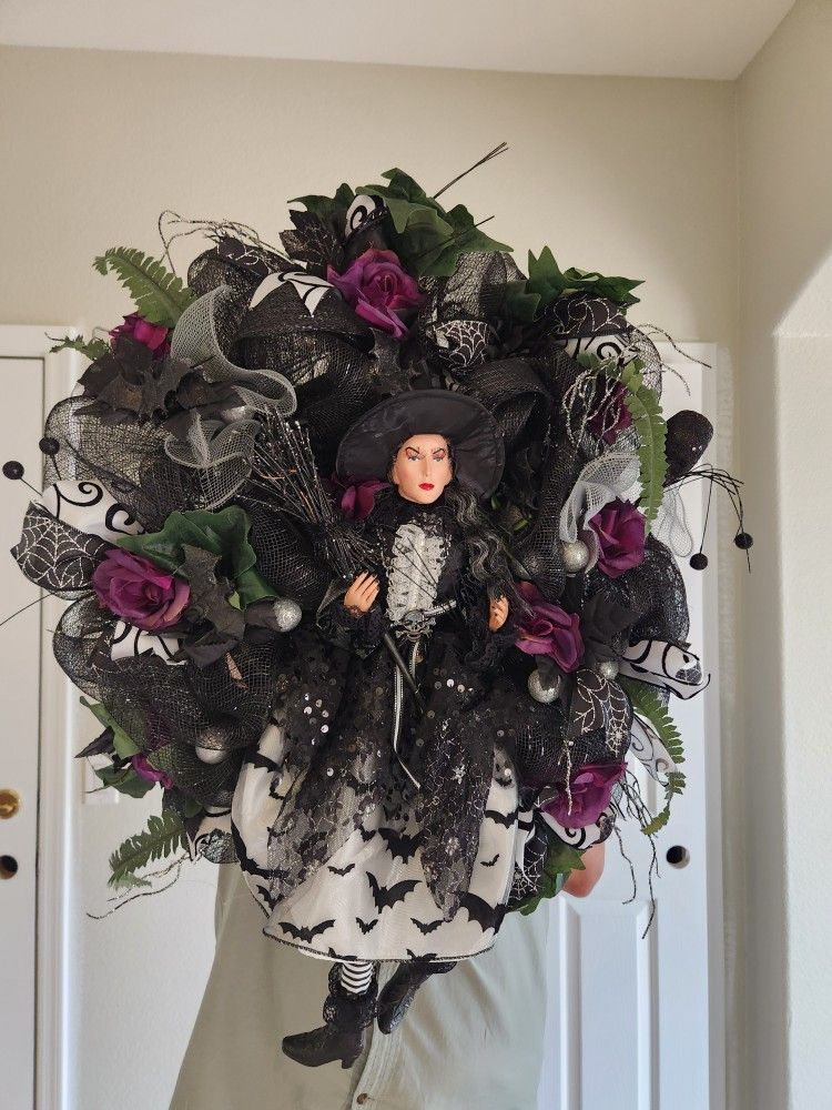 Halloween Witch Wreath