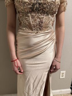 Beautiful Champagne Dress With Corset