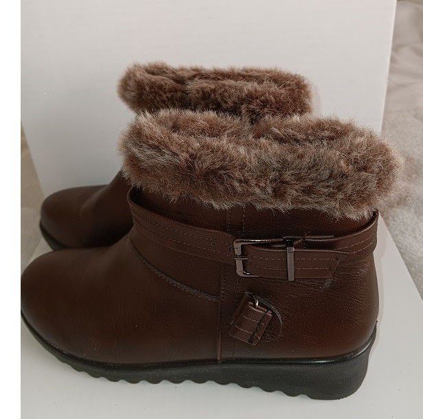 Ankle warm fur boots