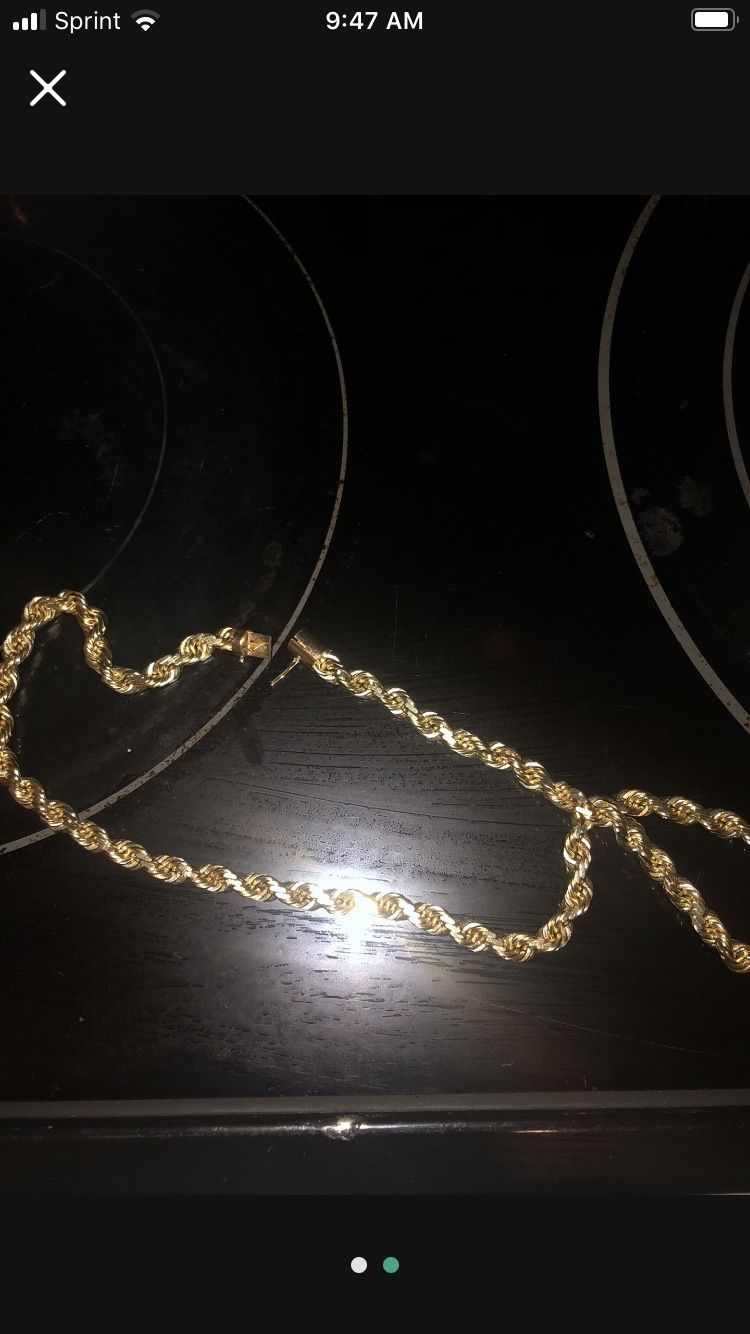 20 Inch Solid Gold Round