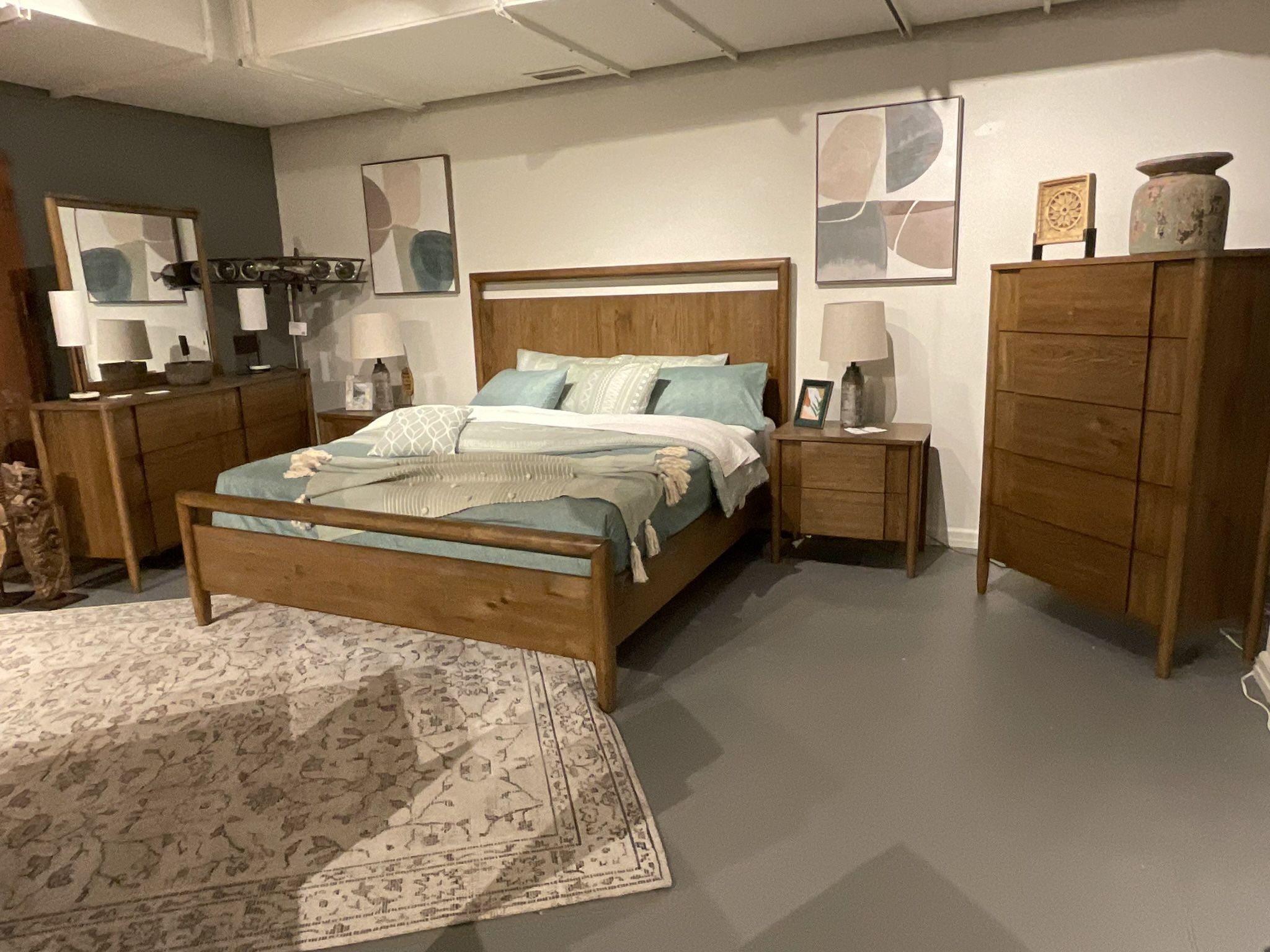 New 6 Piece King Size Bedroom Set Solid Wood