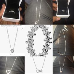 Pandora Necklaces And Rings Bundle 