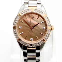 Bulova Women's Sutton Diamond Accent Quartz Brown Dial Band Watch 32MM 98R264