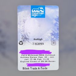 Mnt High Day Pass
