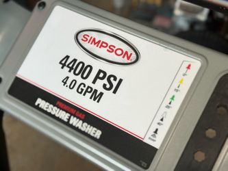 Simpson 4400psi pressure washer