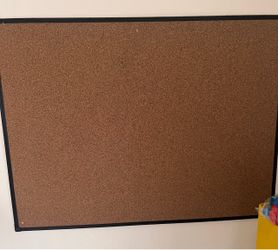 Cork Bulletin Board with Black Frame