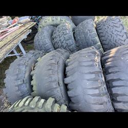 Used Mud Tires For Sale. charge Is Not The Best, But The Rims Are Good.