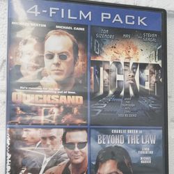 4 FILM PACK. QUICKSAND/ TICKER/ FALL TIME/ BEYOND THE LAW