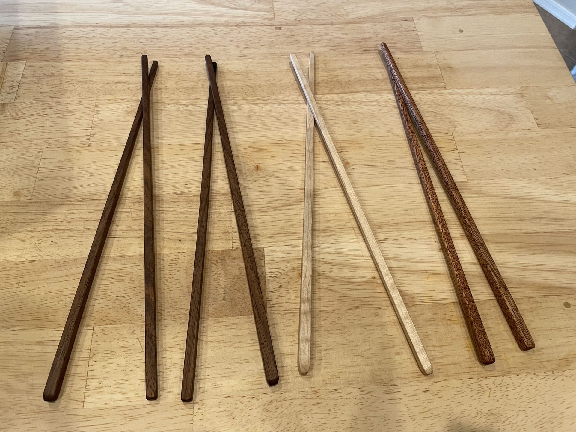 Custom made wooden chopsticks chop stick walnut maple etc food safe