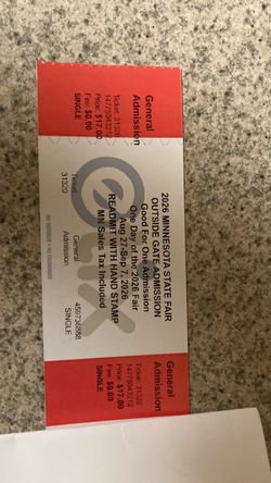 8 Tickets to 2026 MN State Fair $15 // Aug 27 to Sep 7th //  $20 at gate.