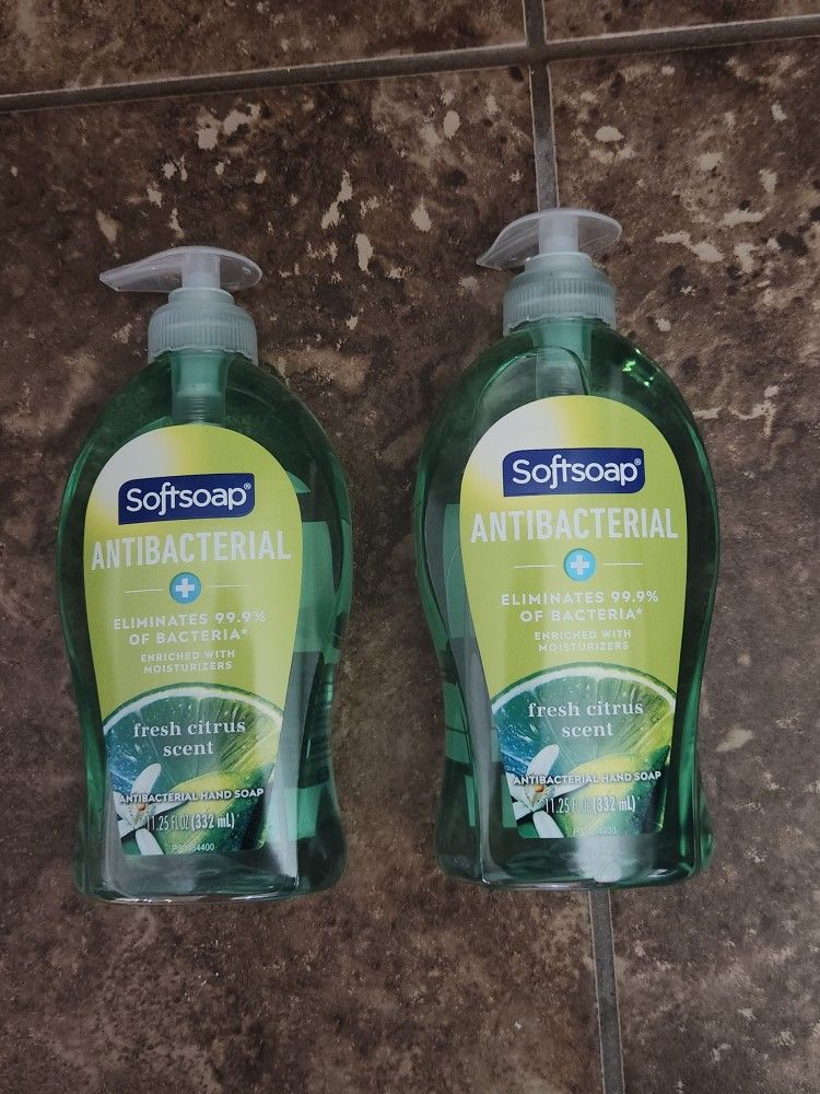 Brand New Bottles Of Softsoap Antibacterial Hand Soap Fresh Citrus Scent 11.25 Oz