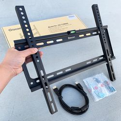 New $10 Fixed 26”-55” TV Wall Mount Bracket Low Profile, Max 110Lbs (w/ 5ft HDMI Cable) 