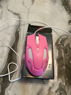 Pink Wired Gaming Mouse