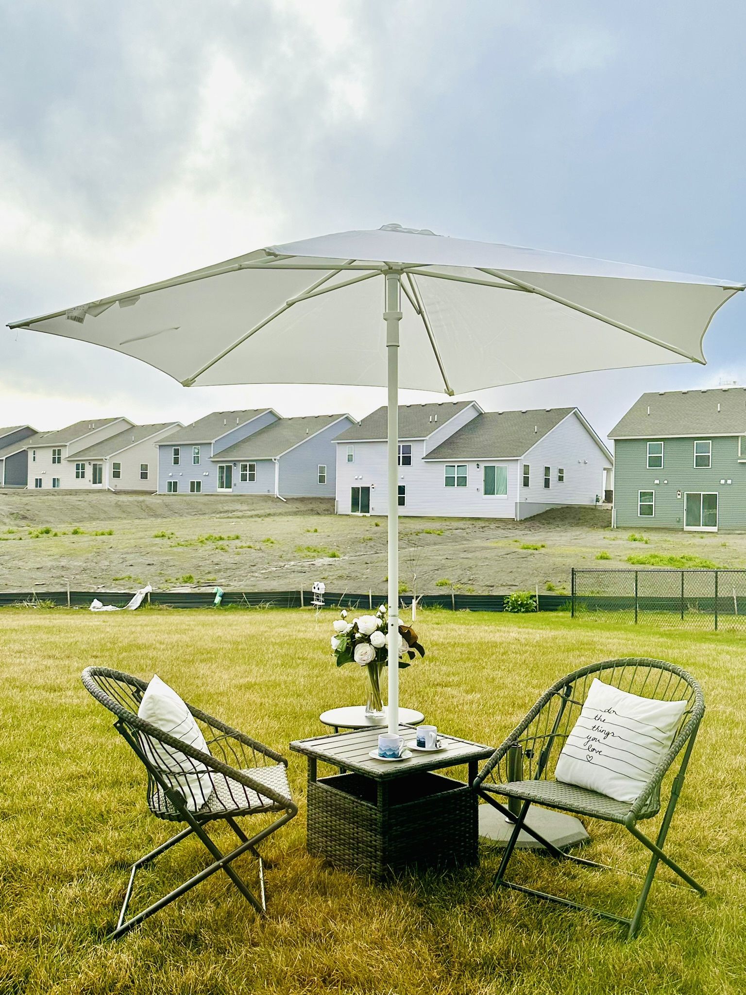 Umbrella + base (Furniture & Umbrella cover available separately)