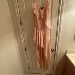 Pink Lace Beautiful Dress Size XL Only Cash 
